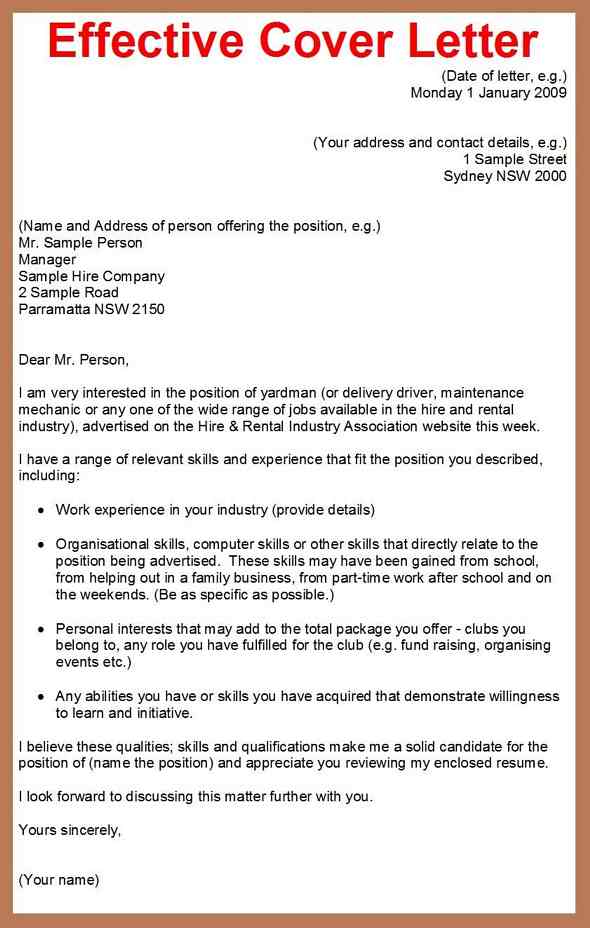 Cover Letter