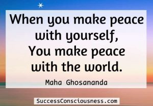 Make Peace with Yourself - short quote
