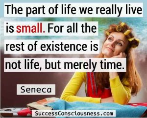 Merely time - Seneca Quote