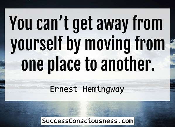 moving from one place to another - Hemingway