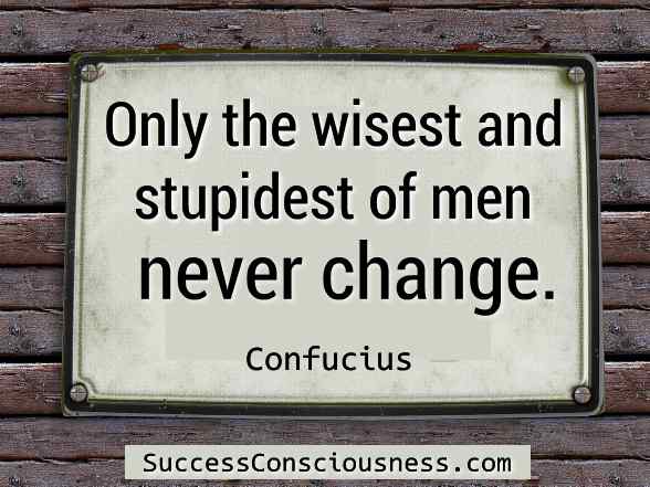 Only the Wisest and Stupidest Never Change