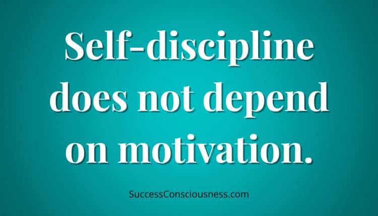 Self Discipline Does not Depend on Motivation