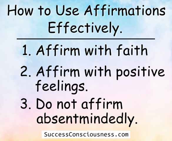 Using Affirmations Effectively